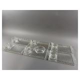 Vintage Glass "Luncheon Trays" w/ Cups & More