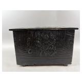 Vintage Decorative Black Lacquer Wood Box