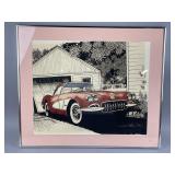 Framed/Signed/# Screen Print "59 Vette" W.R.Ferris
