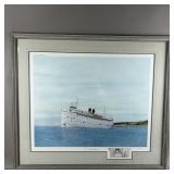 Framed/Signed/Numbered "S.S. South American"