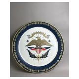 Vtg American Bald Eagle Tin Serving Tray