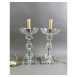 Vtg MCM Glass Lamp Bases