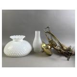 Milk Glass Hanging Light Fixture