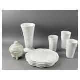 Vtg Colony Glass Milk Glass Vase & More