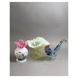 Murano Style Hand Blown Art Glass Rooster & More