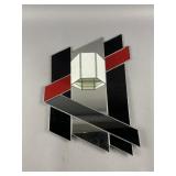 Stained Glass Wall Mirror, Modernist / Deco