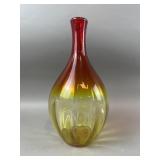 Blenko Glass Ombrï¿½ Tangerine Amberina Decanter