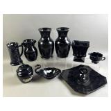 Black Ceramic Pottery Vases, Dishware, & More