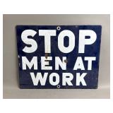 Vtg Steel Railroad Sign
