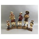 Vtg Paper Mache Mexican Folk Art Figures