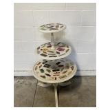 Vtg 3-tiered Pedestal Table