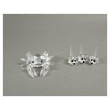 Swarovski Crystal Mice & Crab W/ Original Boxes