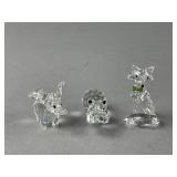 3- Swarovski Crystal Figurines
