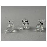 3- Swarovski Crystal Figurines