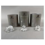 3 Swarovski Crystal Figurines W/ Original Box
