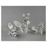 3- Swarovski Crystal Figurines