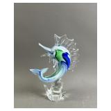 Hand Blown Art Glass Swordfish Sculpture