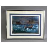 Framed Lionel Barrymore Colored Foil Print