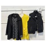 Calvin Klein Black Puffer Vest & Vtg Raincoats