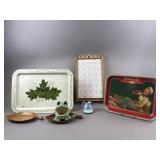 Vintage TV Tray, CocaCola Tray, WashBoard & More