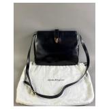Salvatore Ferragamo Black Leather Shoulder Bag