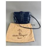 Salvatore Ferragamo Navy Shoulder Purse