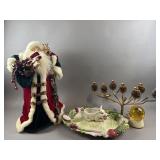 Fitz & Floyd Serving Dish & Misc. Christmas Items
