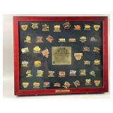 Framed NASCAR 98ï¿½ Winston Cup Pin Collection