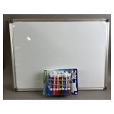 Aluminum Frame White Board W/ Expo Markers
