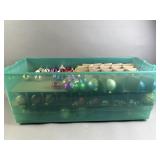 Bin of Vintage Christmas Ornaments