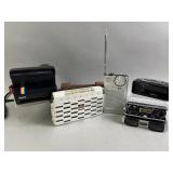 Vtg Polaroid Camera, AM/FM Reciever, & More