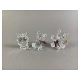 3  Swarovski Crystal  Figurines