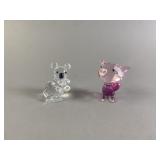 2 Swarovski Crystal  Figurines