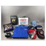 Vintage NASCAR Hats, 22kt Gold Cards & More