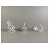 3  Swarovski Crystal  Figurines