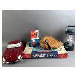 Vtg Board Game, Baseball Glove, Cookie Jar, More