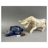 Vtg Hand Carved Soapstone Onyx & More