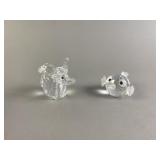 2 Swarovski Crystal  Figurines