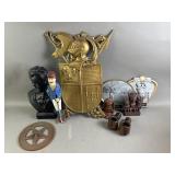 Metal Wall Plaques, Wooden Figures, & More