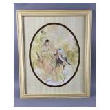 Framed/Signed Bird Print by Barbara Waldon