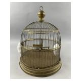 Antique Hendryx Birdcage w/2 Ceramic Feeders