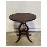 MCM Mersman Lyre Harp Base Oval Side Table