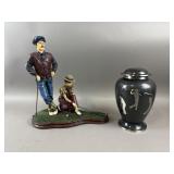 Golfing Statue & Urn