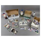 Various Vtg Sports Trading Cards & Bobble Heads
