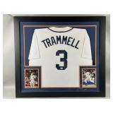Framed/Signed Detroit Tigers Alan Trammel Jersey