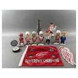 Various VTG Detroit Red Wings Bobbleheads & More