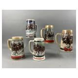 Budweiser Clydesdales Steins Lot