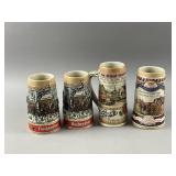 Vtg Miller, Strohï¿½s & Budweiser Steins
