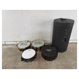 Snare Drums, Carrying Case & Storage Tube