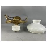 Vintage White Hobnail Milk Glass Handing Light